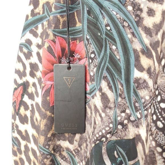 Guess Maxi Floral and Cheetah Print Dress Size Small - Picture 13 of 15